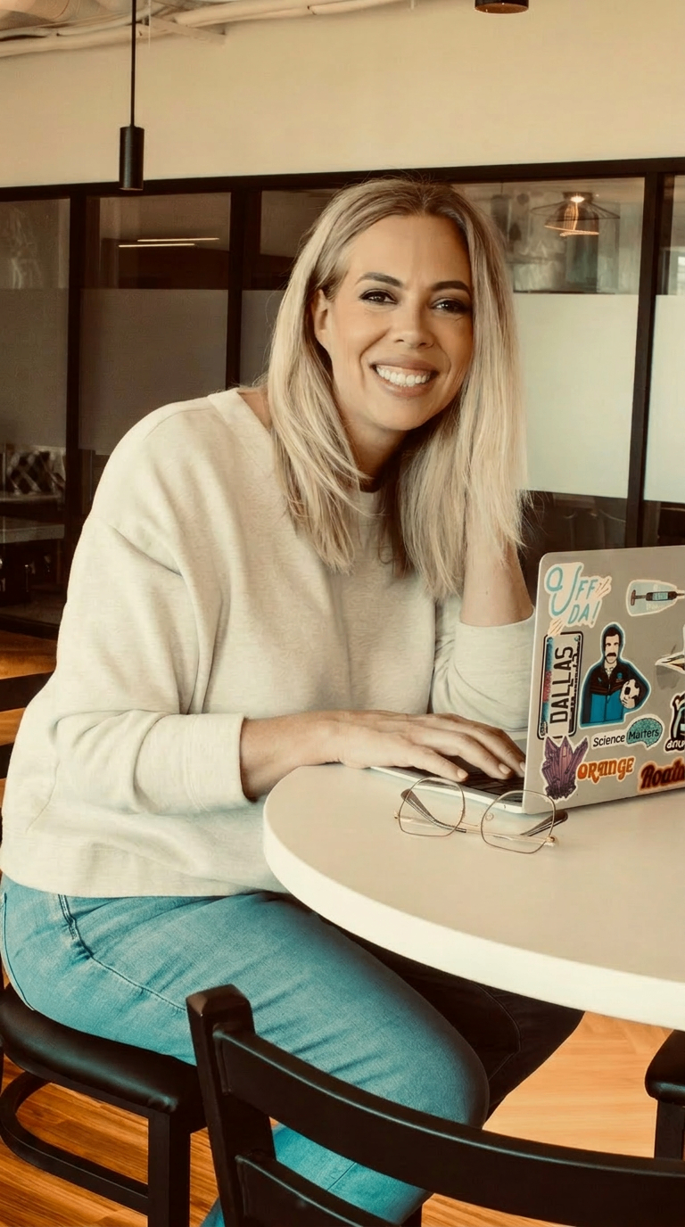 Susan MacLaughlin working from her home office